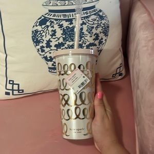 kate spade heart knot bridal tumbler NWT